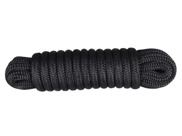 Festmacher 10mm 8m mit Auge schwarz Festmacher 10mm 8m mit Auge schwarz