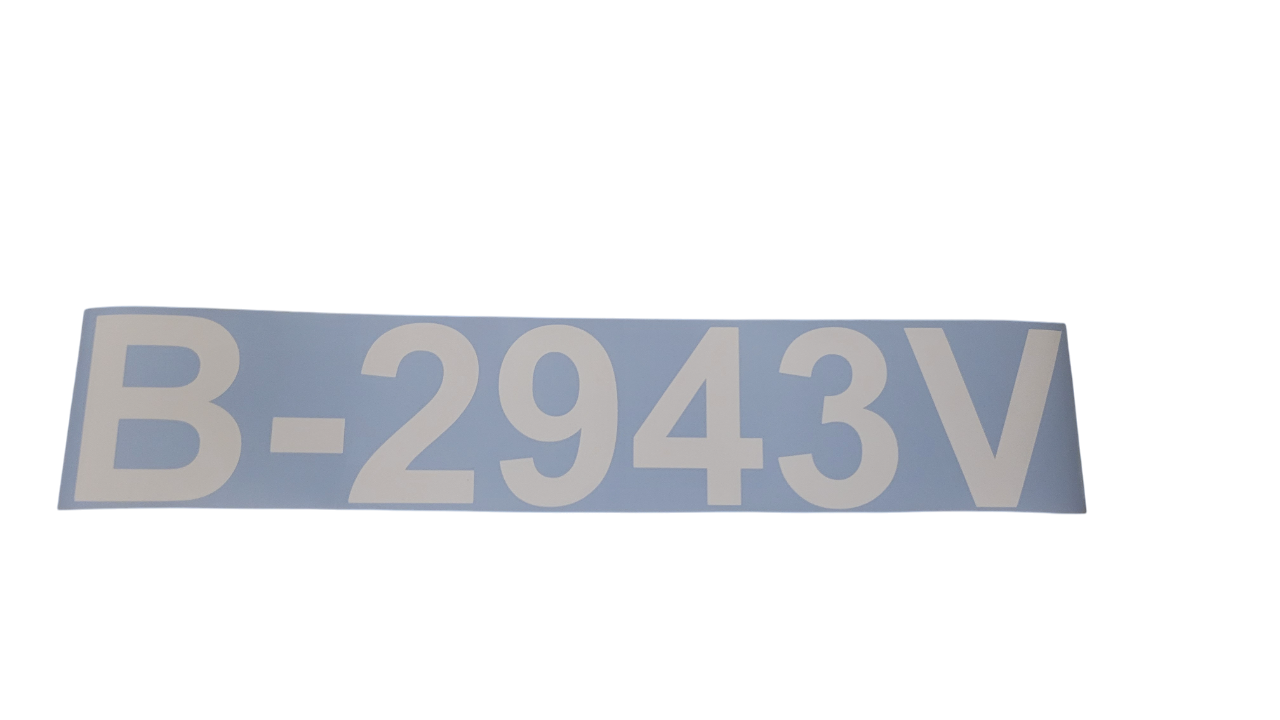Bootskennzeichen 2x weiß Bootskennzeichen 2x weiß